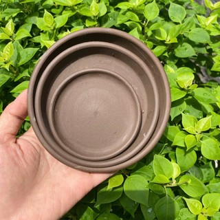 Dĩa lót chậu đất nung nhiều size (7cm - 18cm)