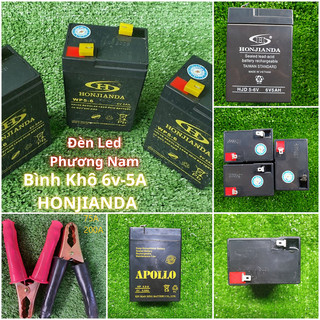 [HONJIANDA] Bình ACQUY Khô 6V-5A, sử dụng cho quạt sạc / đèn sạc / xe trẻ em