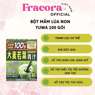 Bột mầm lúa non hữu cơ nguyên chất YUWA Nhật Bản 100 gói
