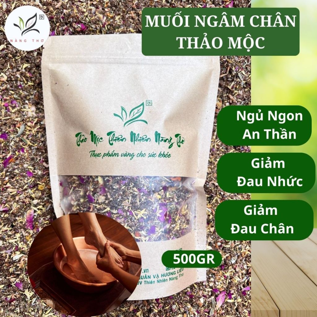 Muối Ngâm chân thảo dược giúp thải độc tố, hỗ trợ giảm đau xương khớp, thư giãn tinh thần, giảm mẩn ngứa ( Gói 500GR)