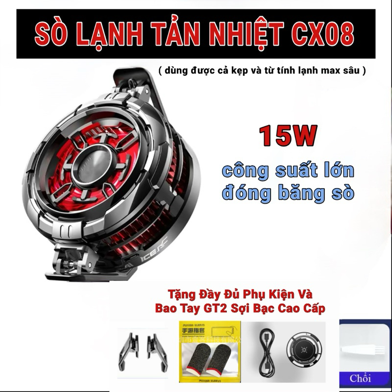 Quạt Tản Nhiệt Sò Lạnh CX08, CX07 Công Nghệ Làm Lạnh Đóng Băng Siêu Sâu Công Suất Lớn 15W Dành Cho Đ
