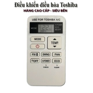 Điều khiển điều hòa Toshiba ngắn trắng-Remote máy lạnh Toshiba