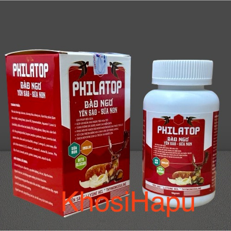Kẹo Philatop Bào ngư Yến sào Sữa non giúp ăn ngon ngủ ngon tiêu hóa tốt bồi dưỡng sức khỏe phục hồi sau ốm chính hãng