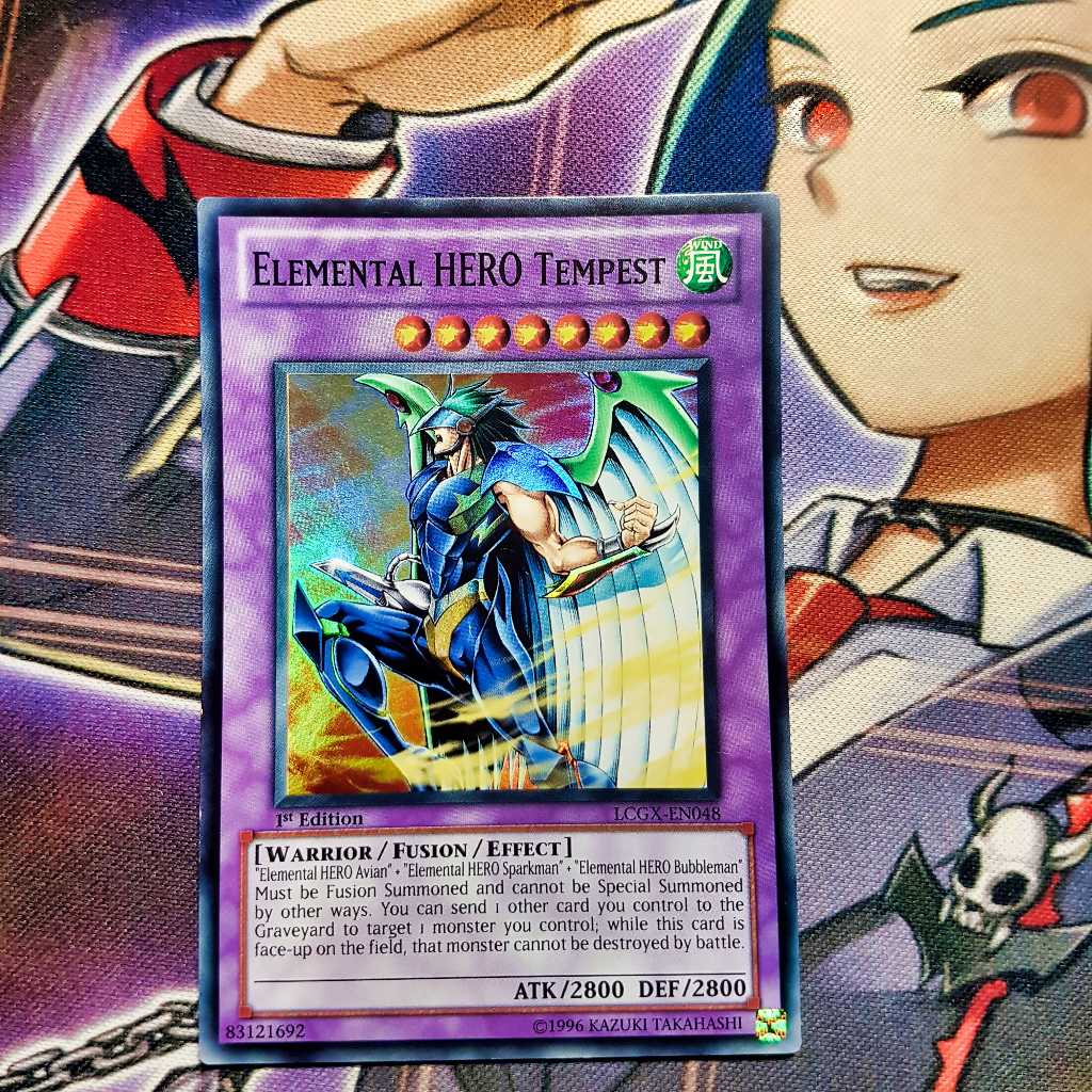 Thẻ bài Yugioh chính hãng | Elemental Hero Tempest | LCGX Super Rare