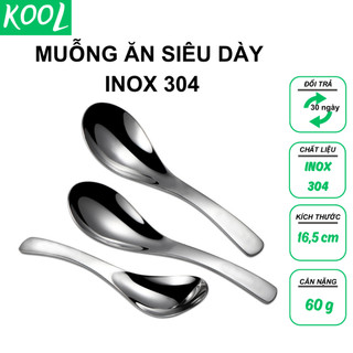 Muỗng ăn siêu dày inox 304 - rb11502 muôi, vá ăn kool muỗng đáy sâu, thìa canh, muôi cháo