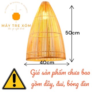 Đèn nơm tre trang trí decor thả trần
