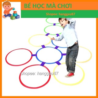 Vòng Nhảy Lò Cò Cho Bé  luyện tập thể dục  Bộ 10 vòng chơi nhảy lò cò cho bé - Đồ chơi vận động Montessori