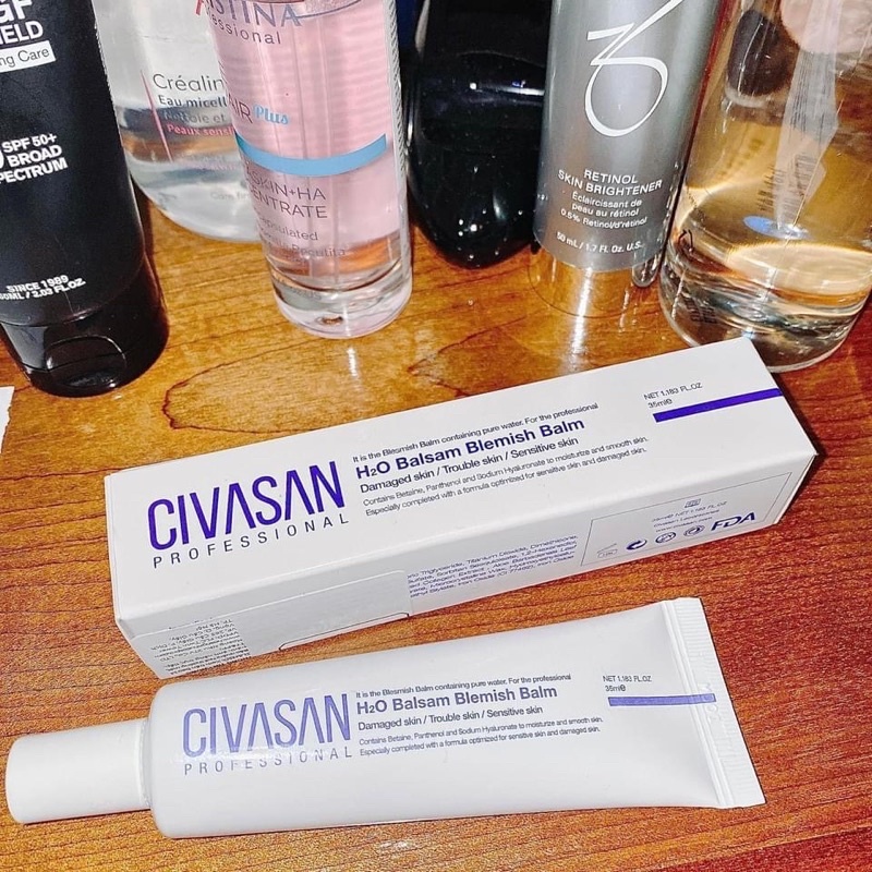 Kem H20 blemist balm Civasan - Kem Nền H2O Dưỡng Phục Hồi Căng Bóng