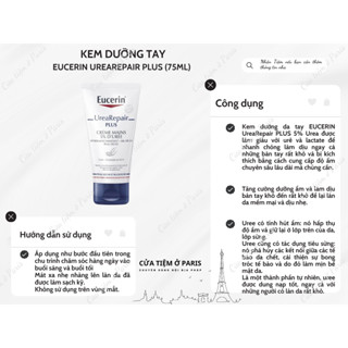 [DATE 2026] KEM DƯỠNG DA TAY EUCERIN UREAREPAIR PLUS 5% 75ml (bill Pháp)