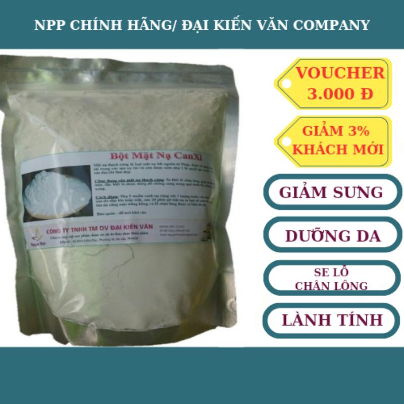 BỘT MẶT NẠ THẠCH CAO CANXI- TÚI 1 KG BỘT THẠCH CỨNG - NÂNG CƠ, GIẢM SƯNG, MỊN DA