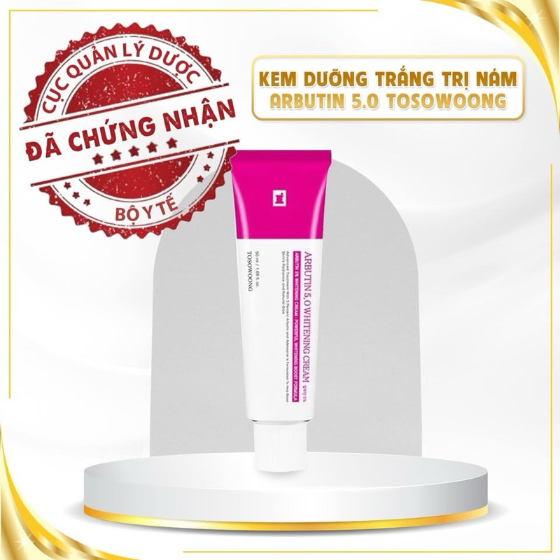 Kem Arbutin 5.0 Whitening cream Tosowoong lọ 50ml hạn 2028_Kr.Lab storeTN34