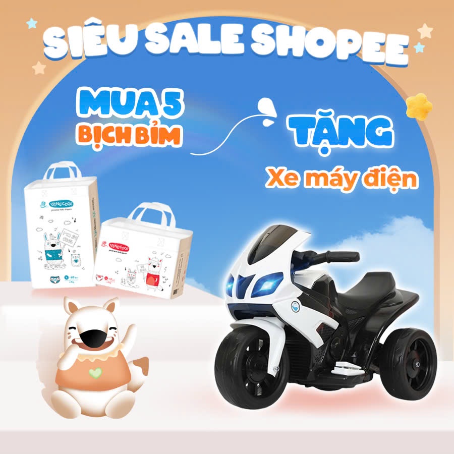 ( Combo 5b - Tặng Xe Máy Điện ) Bỉm YINGCOOL