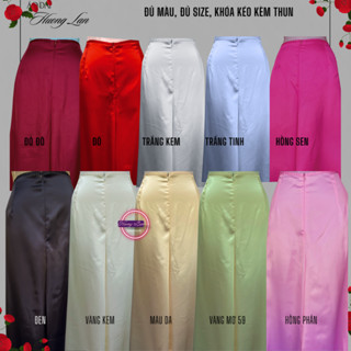  Quần mặc áo dài phi bóng bigsize lưng thun form suông đủ màu đi lễ dự tiệc sự kiện. 