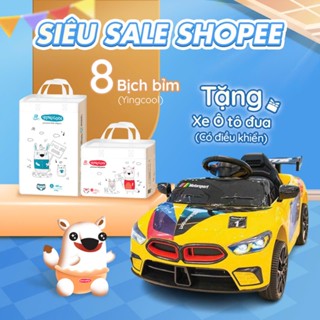 ( Combo 8b - Tặng Xe Oto Đua ) Bỉm YINGCOOL Size NB64/SD60/MD56/MQ50/L48/XL44/XXL42/XXXL40