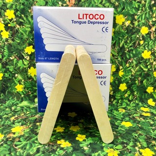 Que Đè Lưỡi LITOCO  -   Gỗ Hộp 100 Que