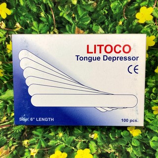 Que Đè Lưỡi LITOCO  -   Gỗ Hộp 100 Que