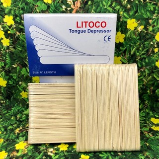 Que Đè Lưỡi LITOCO  -   Gỗ Hộp 100 Que