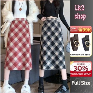 Chân váy dài 💖Có quà tặng💖 Chân váy kẻ caro chất dạ 2 lớp phong cách Hàn Quốc siêu xinh, chân váy nữ - CV06