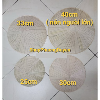  Nón lá mini size 30- 33- 40cm màu trắng (cho người lớn/tặng quai nón khi mua size 40cm)