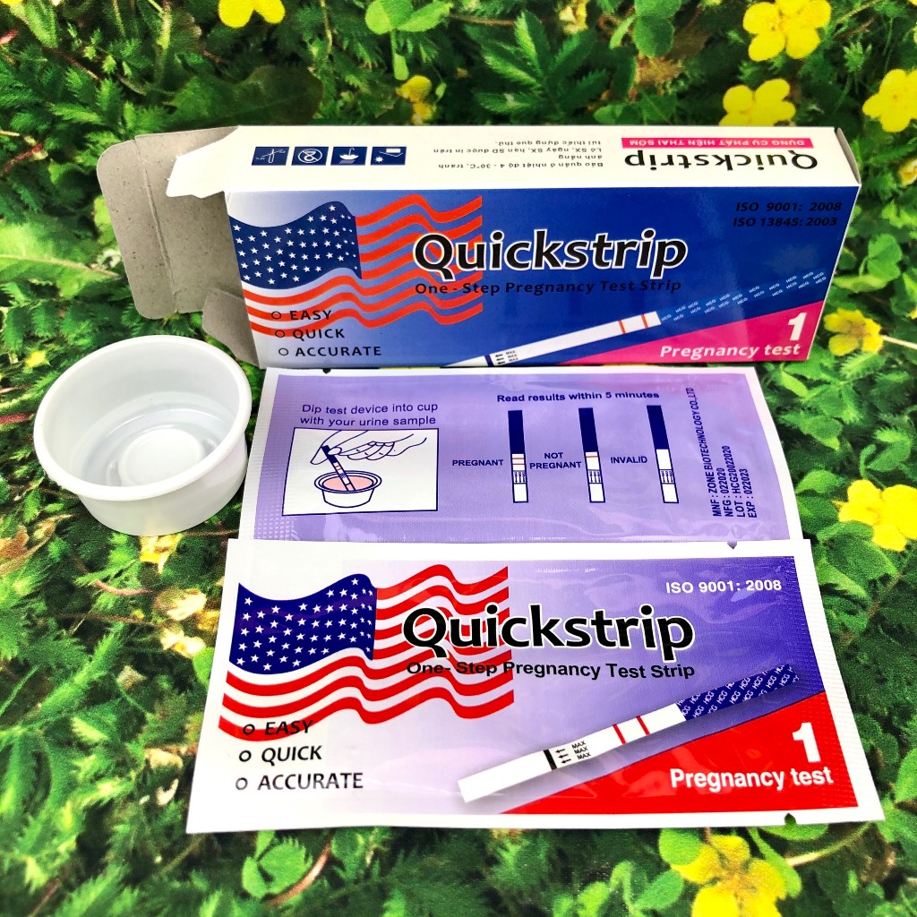 Que thử thai combo 4 Que ( Que Quick Strip Lá Cờ )