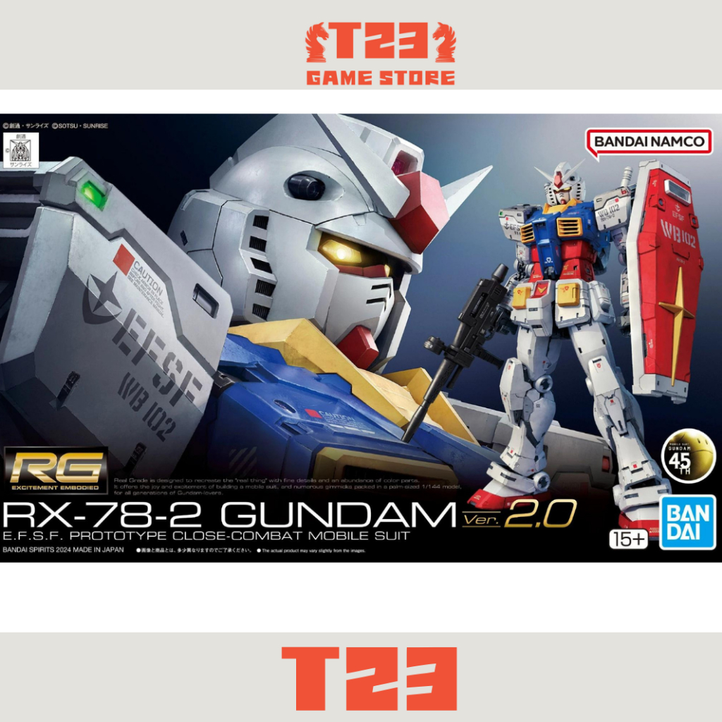 RX-78-2 GUNDAM VER.2.0 – 1/144 – RG – RG RX-78-2 GUNDAM VER.2.0 – MÔ HÌNH GUNDAM CHÍNH HÃNG BANDAI