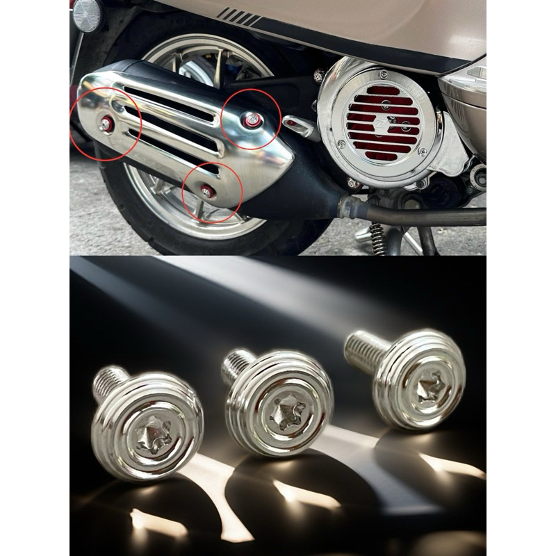 Ốc Salaya Gắn Ốp Pô Xe Vespa Tất Cả Các Đời Sprint/Prima, LX/S, GTS