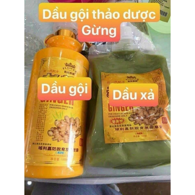 Cặp dầu gội gừng dưỡng sinh