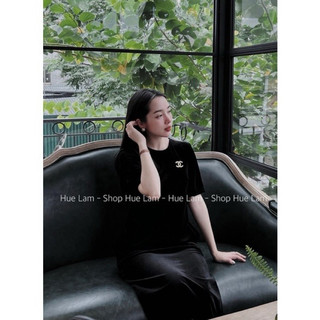  Váy nhung suông tặng kèm tag đá CN, Đầm maxi bigsize chất mềm đẹp