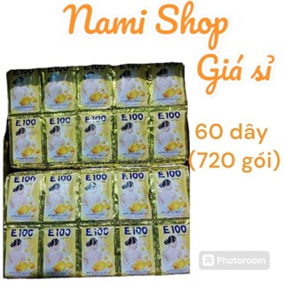 Giá sĩ 1 thùng 720 gói(60dây ×12 gói) sữa tắm e100 màu vàng hương thơm quyến rũ.