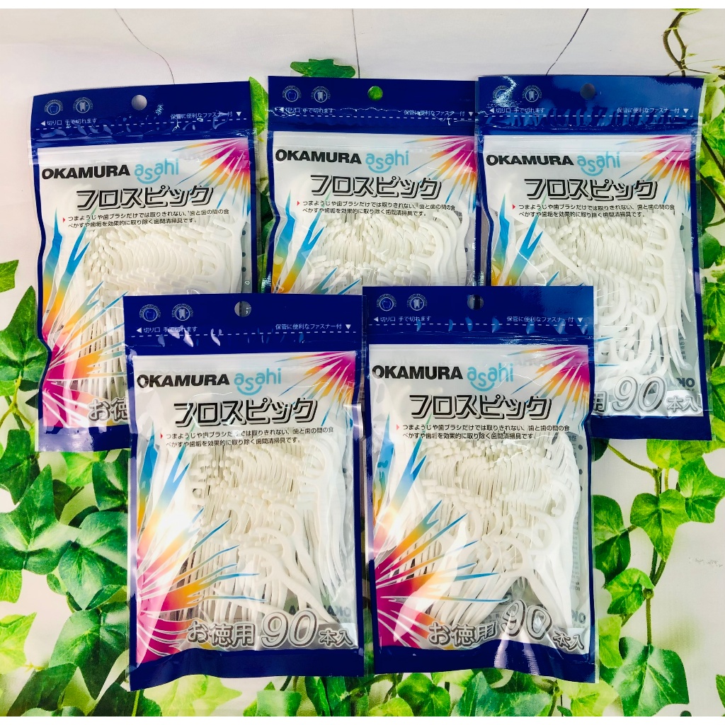 Tăm chỉ kẽ răng Nhật Bản Okamura chăm sóc răng miệng - Tăm chỉ Okamura gói 90 cây