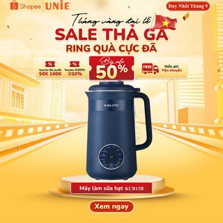 Máy làm sữa hạt mini Kalite KCB12B, dung tích 1.2L, xay nấu đa năng, 9 chức năng đa dạng, lưỡi dao 10 cánh, BH12 Tháng