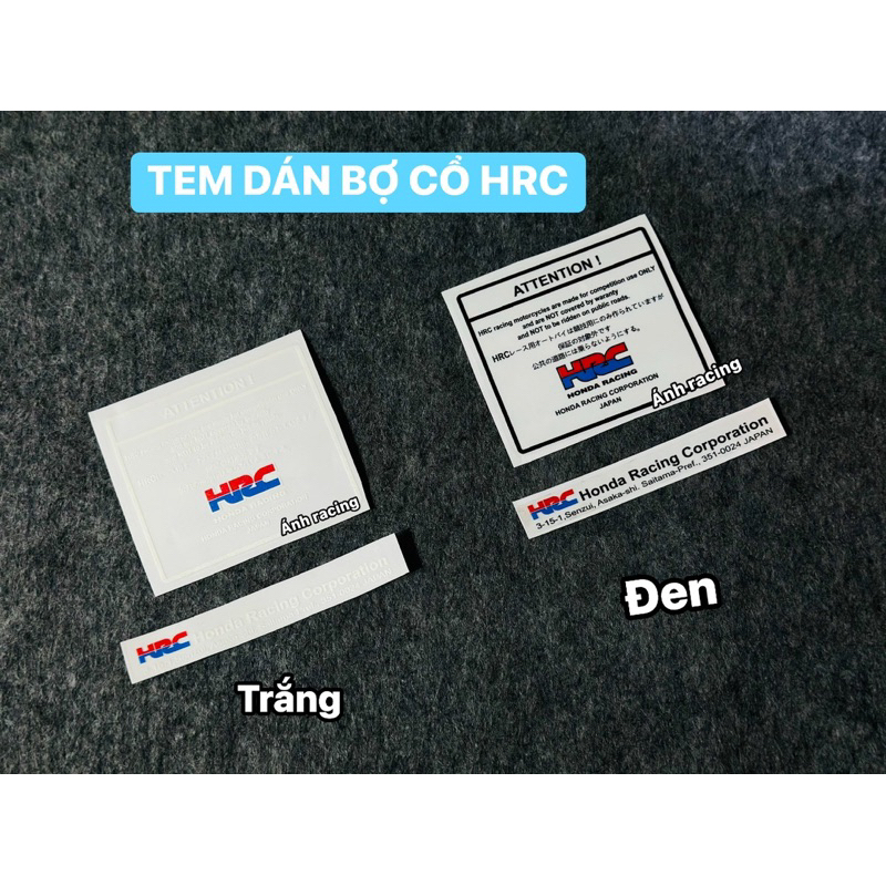 TEM DÁN BỢ CỔ HRC