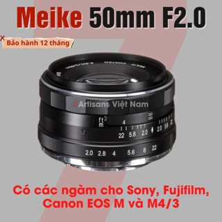 (CÓ SẴN) Ống kính Meike 50mm F2.0 - Lens chân dung dùng cho Fujifilm, Sony, Canon EOS M và M4/3