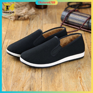 Giày lười lót lông giữ nhiệt mùa đông siêu ấm, giày vải tập thể dục đi nhẹ êm chân mẫu mới