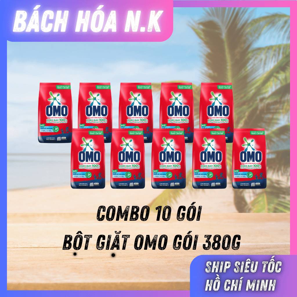 Combo 10 Gói OMO Đỏ Túi 380g