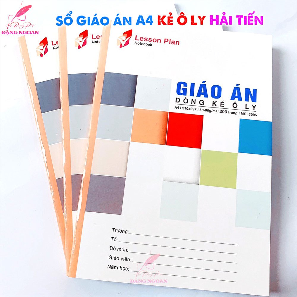 Sổ Giáo Án A4 Kẻ Ô Ly 200 Trang Hải Tiến - Giấy Mịn, Không Nhòe, Chất Lượng Cao - VPP Đặng Ngoan