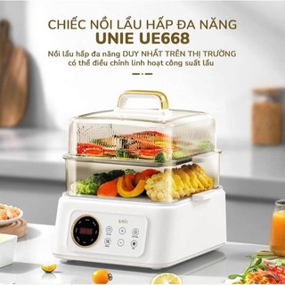 Nồi lẩu, hấp đa năng UNIE UE668, 8 chức năng, dung tích 10L, hấp gà nguyên con, Hàng chính hãng BH 12T