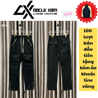 [Hight Quality ] - Quần Cargo Pant TÚI HỘP chất kaki Hàn mềm ống suông khóa zip unisex Nam nữ  Hottrend 2024