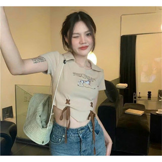 Áo croptop rút eo.