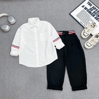 Sét Bộ Quần Áo Sơ mi Phối Bé Trai Dài Tay Sét Bộ Hàn Quốc Bé Trai,Bộ Bé Trai, Sơ mi Boy phố bé trai Và lớn ----