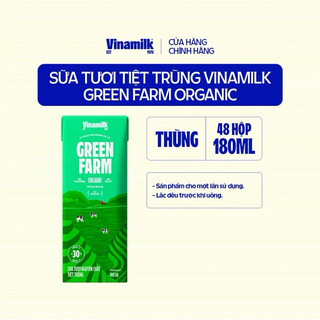 Sữa tươi vinamilk 100% greenfarm organic 180ml