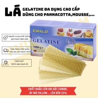 Set 20 Lá Gelatin Ewald cao cấp nguyên liệu chính làm mousse cake, pannacota, bánh plan, soup,...