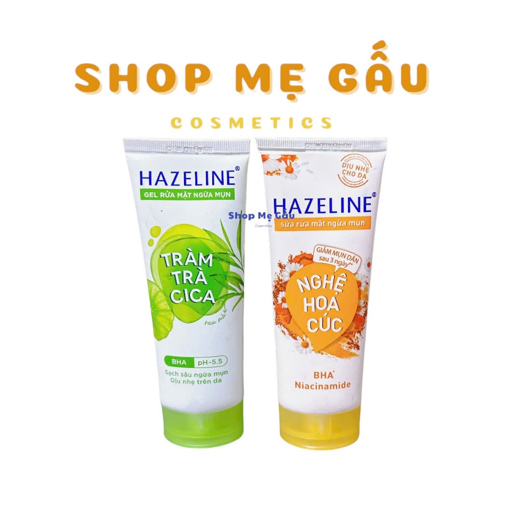 💦Sữa rửa mặt Hazeline 50g, 100g