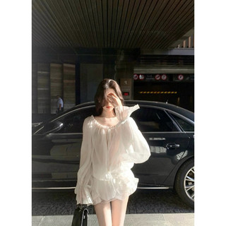 [ ORD TAOBAO ] VÁY TRỄ VAI NGẮN HAI TẦNG TÔN DÁNG NỮ
