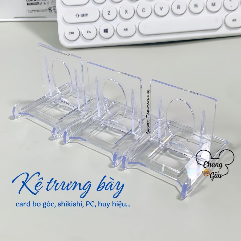 Kệ trưng bày phụ kiện card bo góc, shikishi, postcard, phụ kiện khác