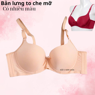 Áo ngực có gọng trơn đệm lót mút mỏng 1cm nâng ngực cúp B dành cho ngực bự bản lưng to 3 móc che mỡ lưng Sam Clothing