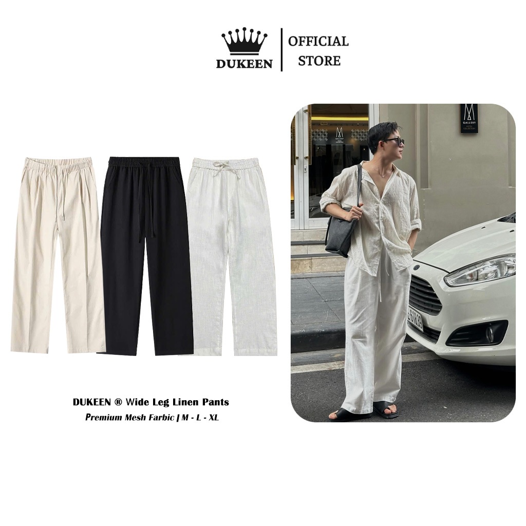 Quần Đũi Xếp Li Ống Suông Dukeen Basic Vibe Unisex Nam Nữ Local Brand QD059