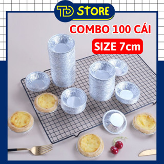 Combo 100 Chén Giấy Bạc Nướng Hàu, Khay Giấy Bạc Nướng Nồi Chiên Không Dầu Đủ Size 7.2 18 22 24cm TD