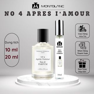 Nước hoa nam No 4 chai chiết 10ml Gợi cảm, Ngọt ngào, Tinh tế - Montblanc Perfume