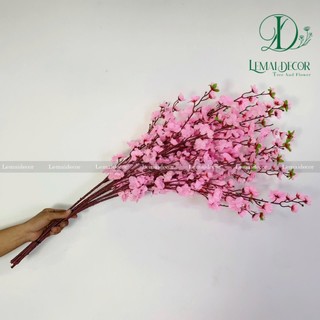 Hoa đào giả - Cành mai vàng (1 mét)